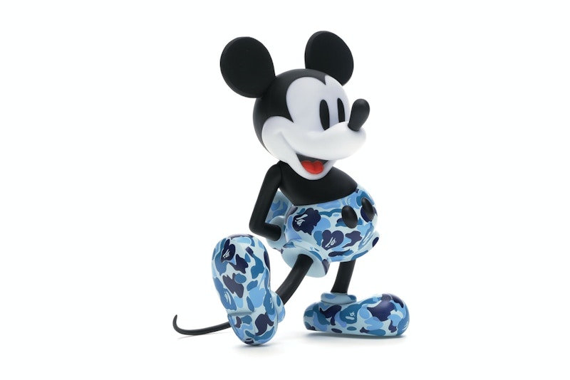 BAPE x Mickey Mouse 90th Anniversary Figure Blue Camo