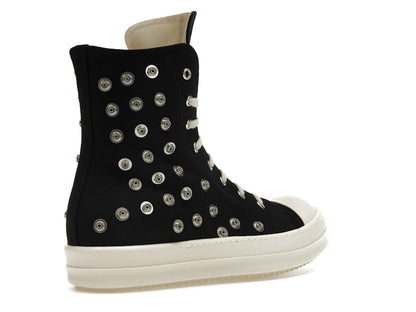 Rick Owens DRKSHDW Sneaks Studded Eyelets Black Milk
