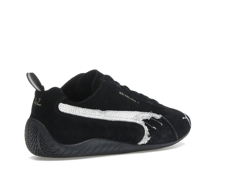 Balenciaga x Puma Speedcat Suede Distressed Black White