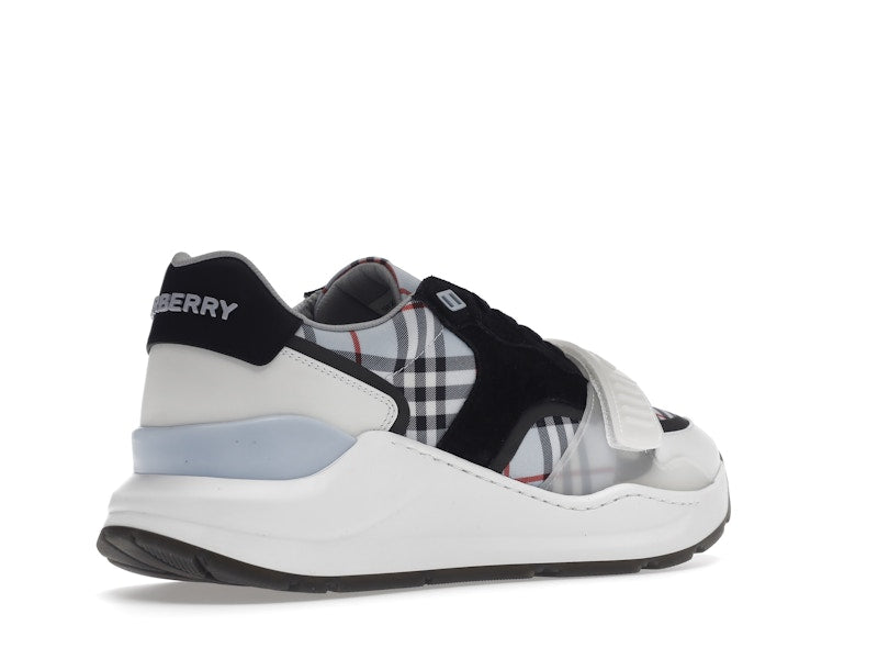 Burberry Ramsey Haymarket Check Print Light Blue White Black
