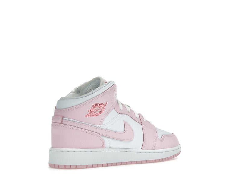 Jordan 1 Mid Pink Foam Fire Red (GS)