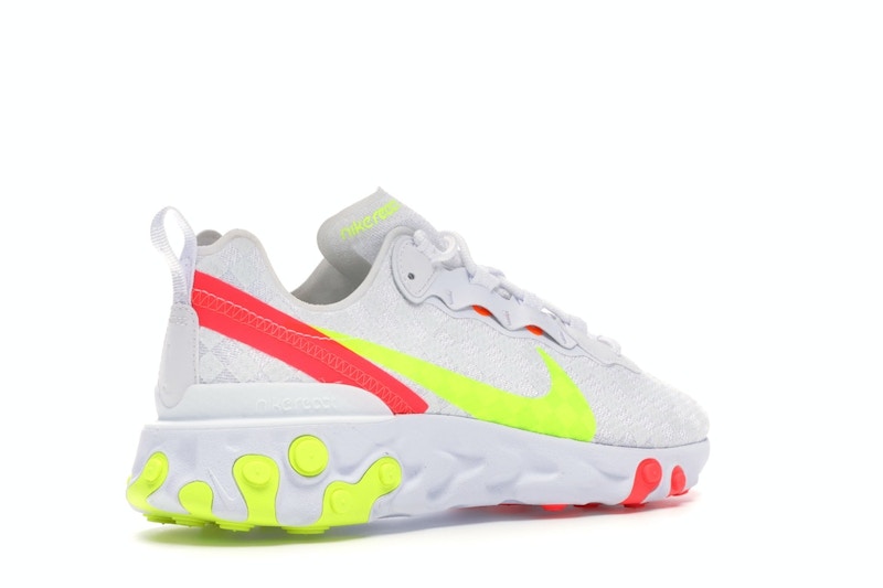 Nike React Element 55 White Crimson Volt