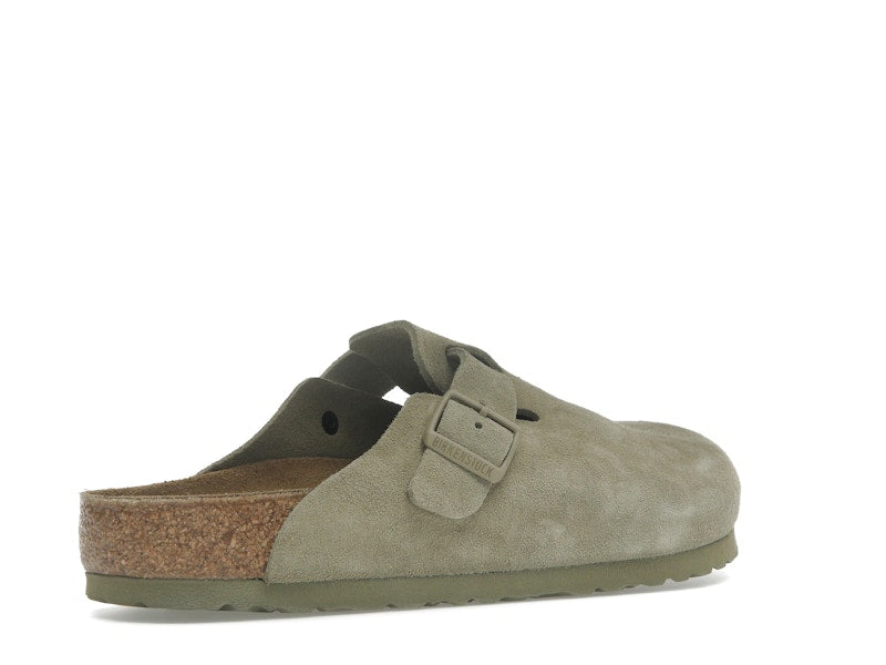 Birkenstock Boston Suede Faded Khaki