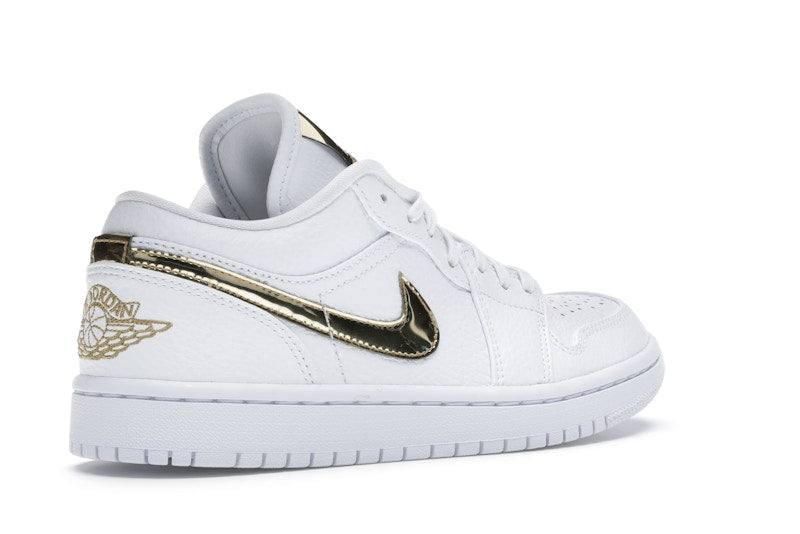 Jordan 1 Low White Metallic Gold (Women's)