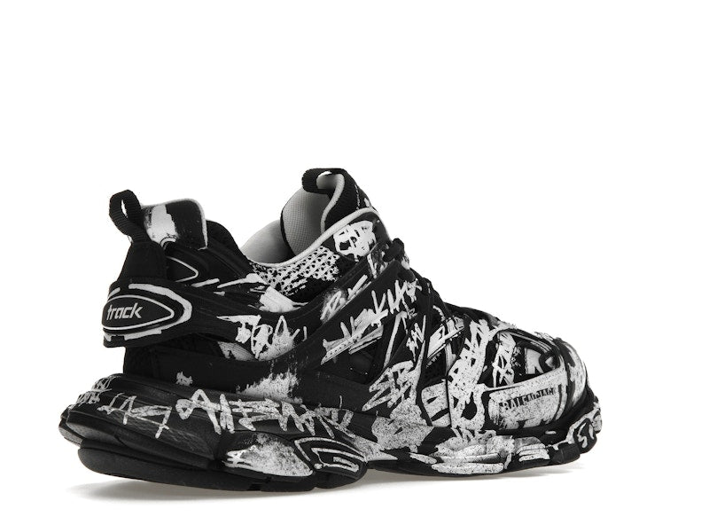 Balenciaga Track Graffiti Black White