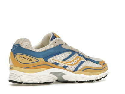 Saucony ProGrid Omni 9 Premium Cream Yellow Royal Blue