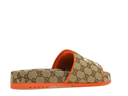 Gucci x The North Face GG Slide Orange Beige Ebony Original GG Canvas
