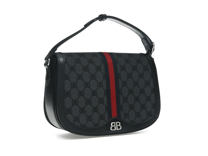 Gucci x Balenciaga The Hacker Project Medium Shoulder Bag Black