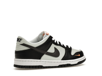 Nike Dunk Low Black Bright Mandarin Mini Swoosh (GS)
