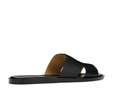 Hermes Izmir Sandal Noir Smooth Calfskin Leather