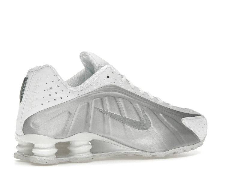 Nike Shox R4 White Bright Crimson Metallic Silver