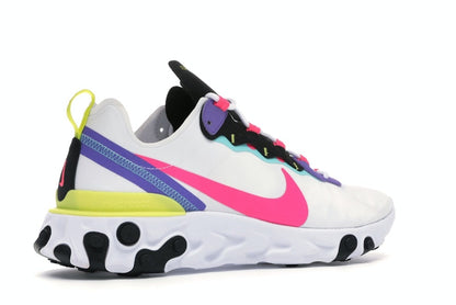 Nike React Element 55 White Psychic Purple Hyper Pink