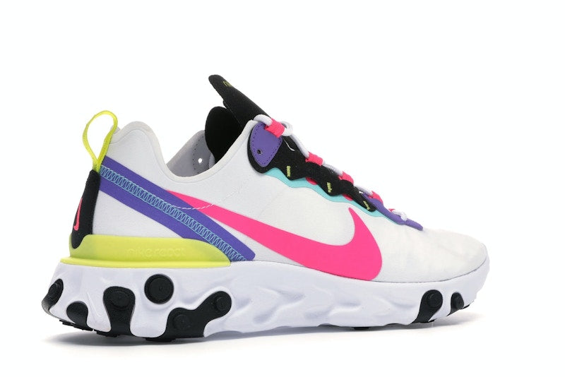 Nike React Element 55 White Psychic Purple Hyper Pink