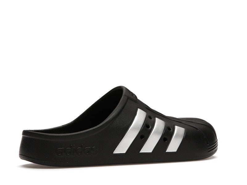 adidas Adilette Clog Black Silver