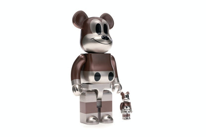Bearbrick x Undefeated x Disney Mickey Mouse 90th Anniversary 100% & 400% Set Copper/Black