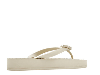 Gucci Chevron Thong Sandal White Rubber