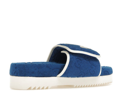adidas x Gucci GG Platform Sandal Blue