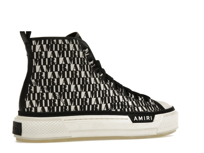 AMIRI Court Hi All Over Logo Black White