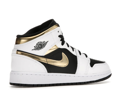 Jordan 1 Mid White Gold Black (GS)