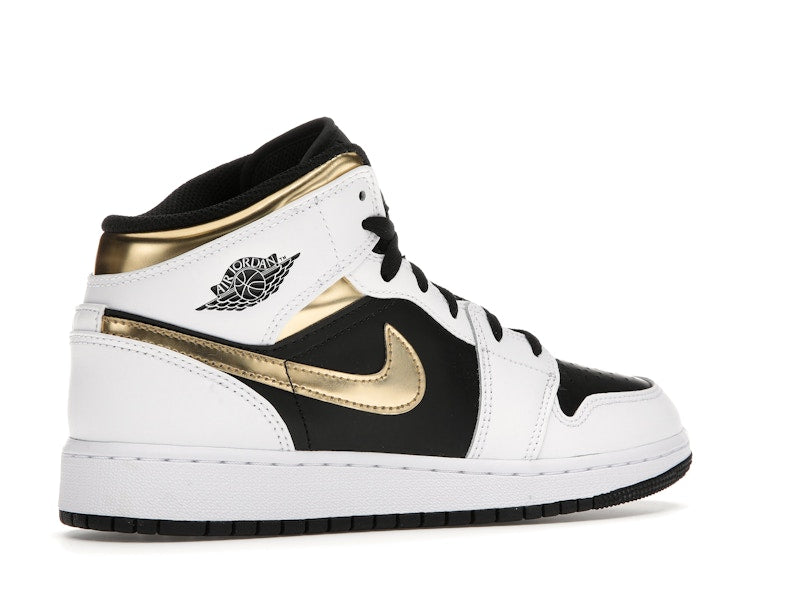 Jordan 1 Mid White Gold Black (GS)