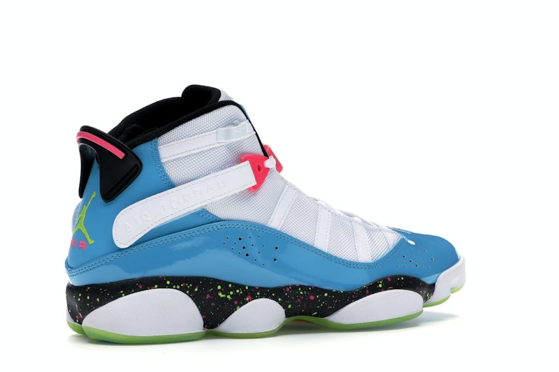 Jordan 6 Rings White Light Blue Fury Cyber
