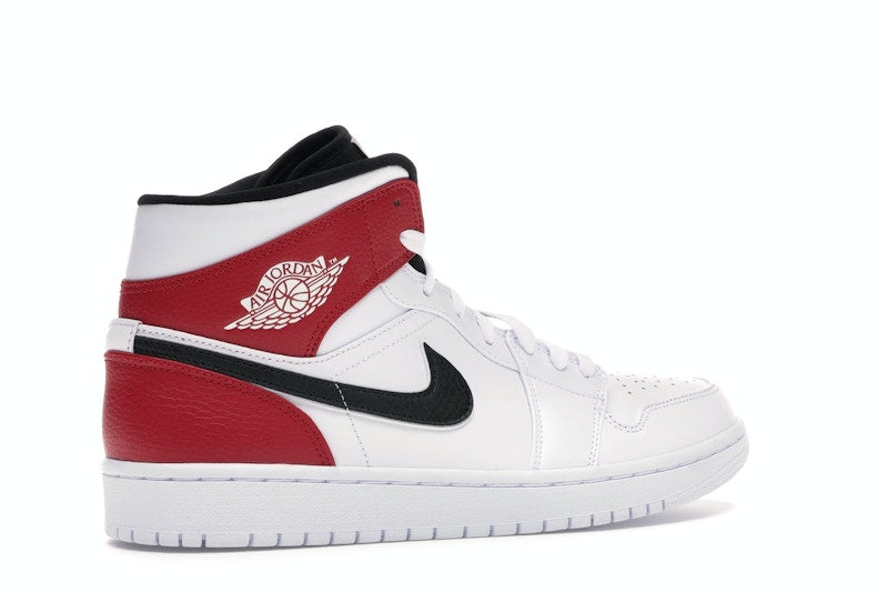 Jordan 1 Mid White Black Gym Red