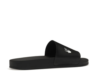 OFF-WHITE Drowning Man Logo Slides Black White FW21