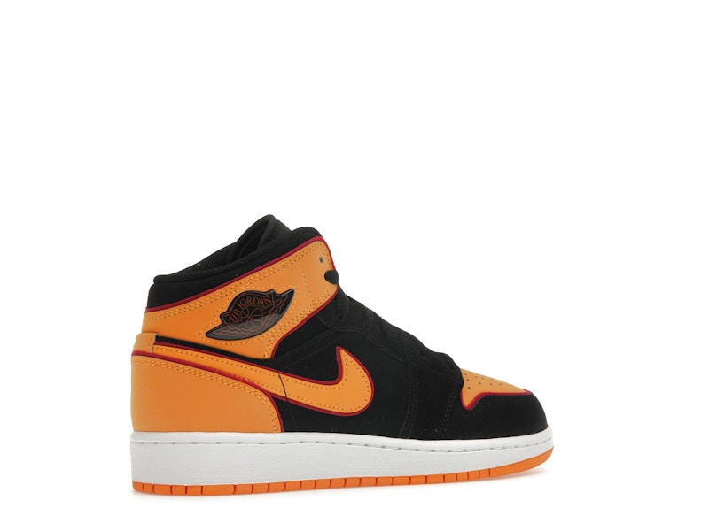 Jordan 1 Mid SE Black Vivid Orange (GS)