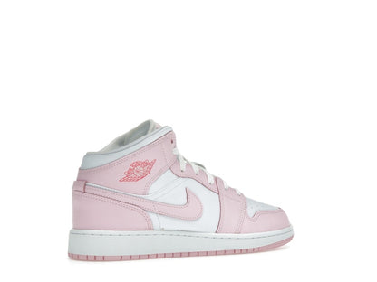 Jordan 1 Mid Pink Foam Fire Red (GS)