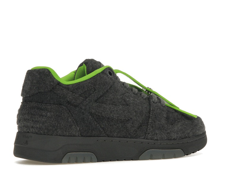 OFF-WHITE Out Of Office "OOO" Low Tops Grey Green Wool