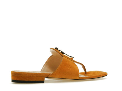 Gucci Blondie Thong Sandal Light Brown Suede