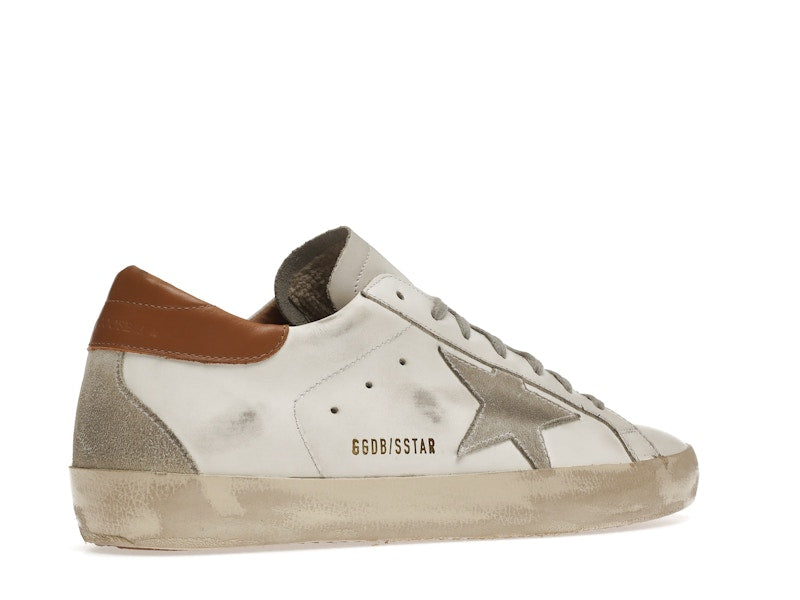 Golden Goose Super-Star White Vacchetta Tan Grey Suede Patch