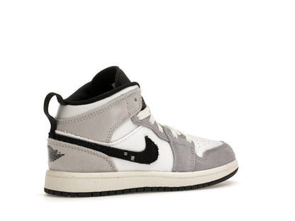 Jordan 1 Mid SE Craft White Cement Grey Black (PS)