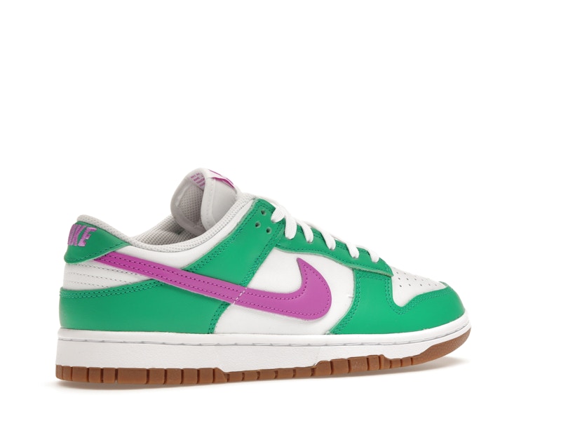 Nike Dunk Low White Stadium Green Fuchsia (Women's)
