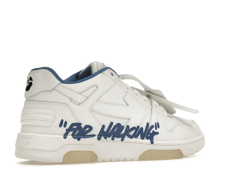 OFF-WHITE Out Of Office "OOO" Low Tops For Walking White White Dark Blue SS22