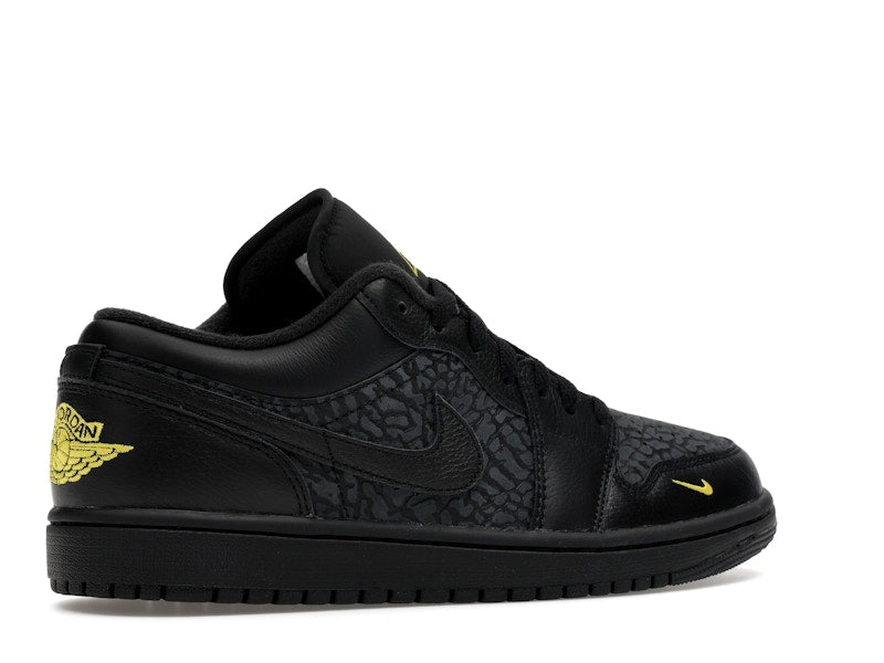 Jordan 1 Low Black Elephant Print