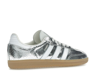 adidas Samba OG Silver Metallic Cracked Leather (Women's)