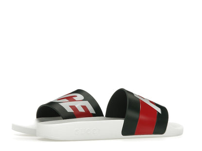 Palace x Gucci Logo Web Slide Sandal White