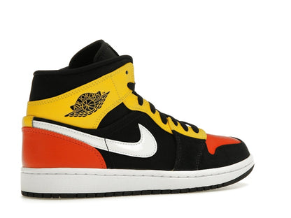 Jordan 1 Mid Black Amarillo Orange