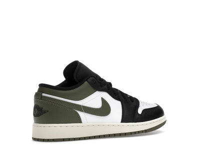 Jordan 1 Low Black Toe Medium Olive (GS)