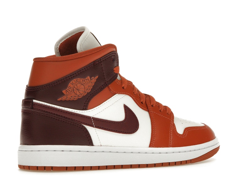 Jordan 1 Mid Dusty Peach Night Maroon (Women's)