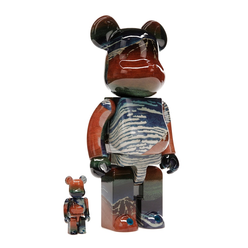 Bearbrick Katsushika Hokusai (Thirty-six Views of Tomitake, Fine Wind, Clear Morning) 100% & 400% Set