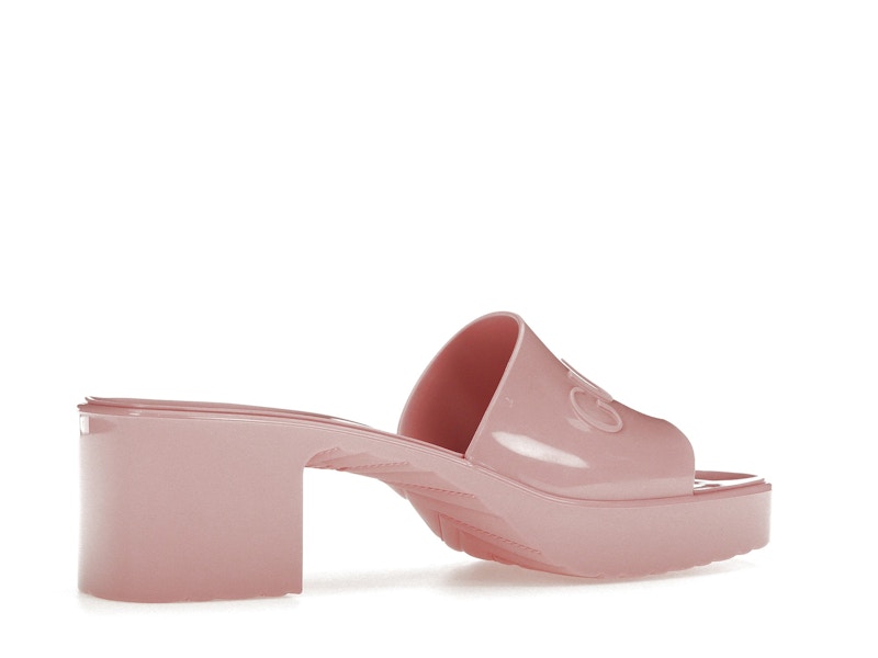 Gucci 60mm Slide Sandal Pink Rubber