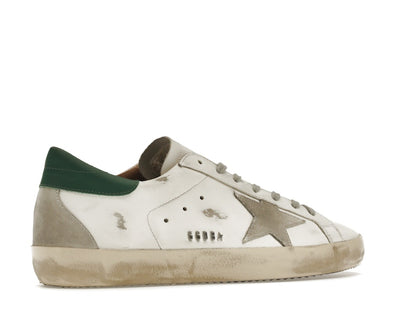 Golden Goose Super-Star White Green Grey Suede Patch