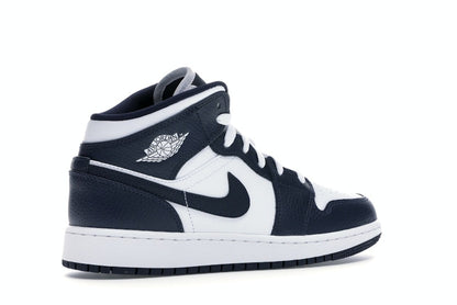Jordan 1 Mid White Metallic Gold Obsidian (GS)