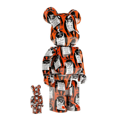 Bearbrick Monkey Sign 100% & 400% Set Orange