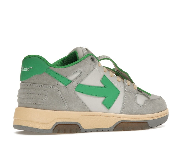OFF-WHITE Out Of Office OOO Low Tops Light Grey Green