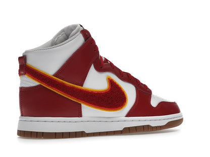 Nike Dunk High Chenille Swoosh White Gym Red
