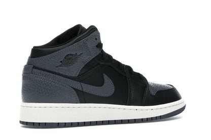 Jordan 1 Mid Black Dark Grey (GS)