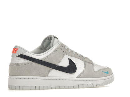 Nike Dunk Low White Grey Navy Aqua Mini Swoosh